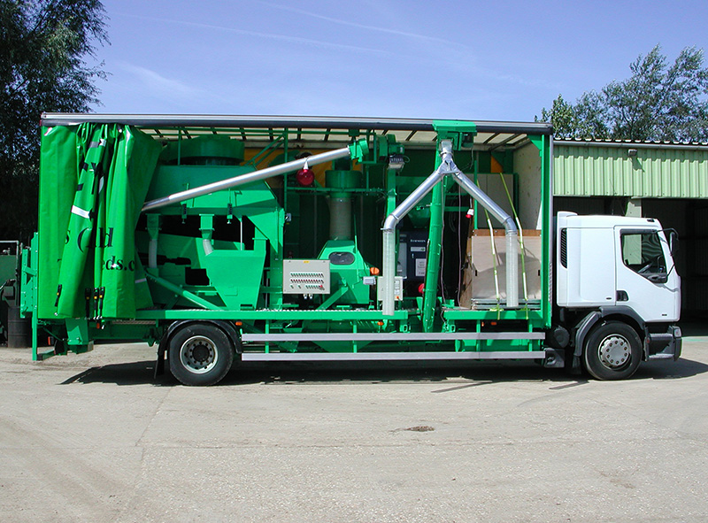 Передвижной комплекс по обработке семян